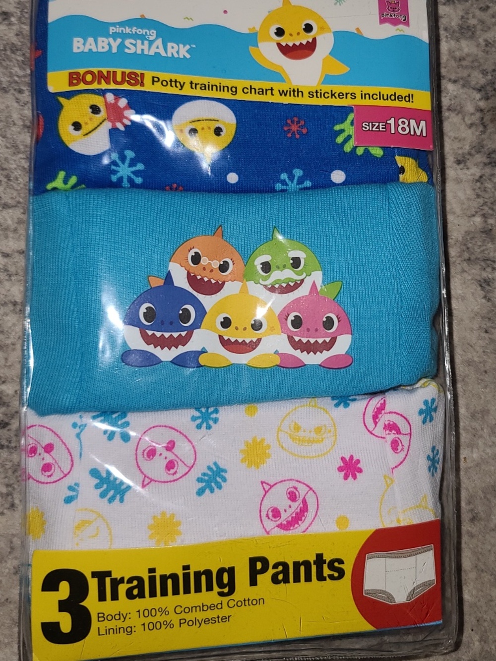 Handcraft  Toddler Baby Shark Potty Training Pants size 18 months NWOT